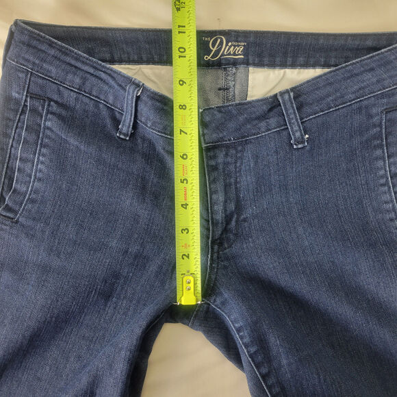 Old Navy Jeans Womens 8 Blue Low‎ Rise The Diva Straight Leg Dark Wash Denim - Picture 4 of 13